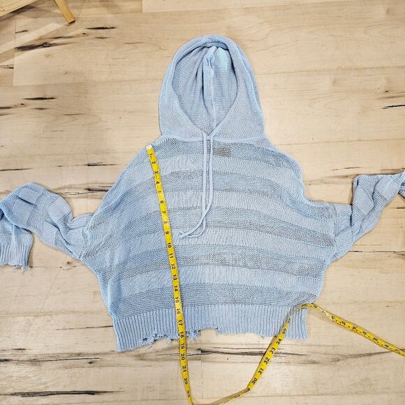 RtA Striped Distressed Hooded Sweater - Picture 8 of 8